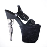 Reversible Shoe Protectors - Black Velvet / Black